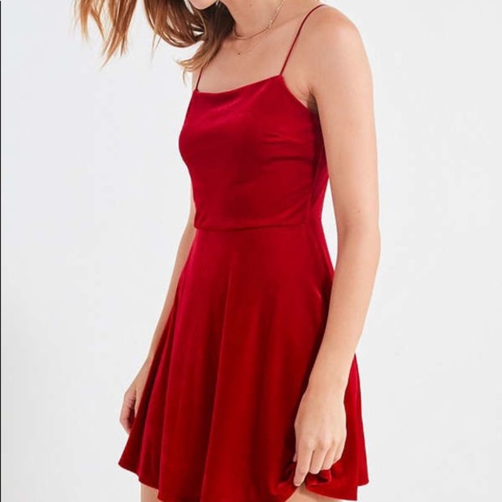 Velvet Square-neck dress